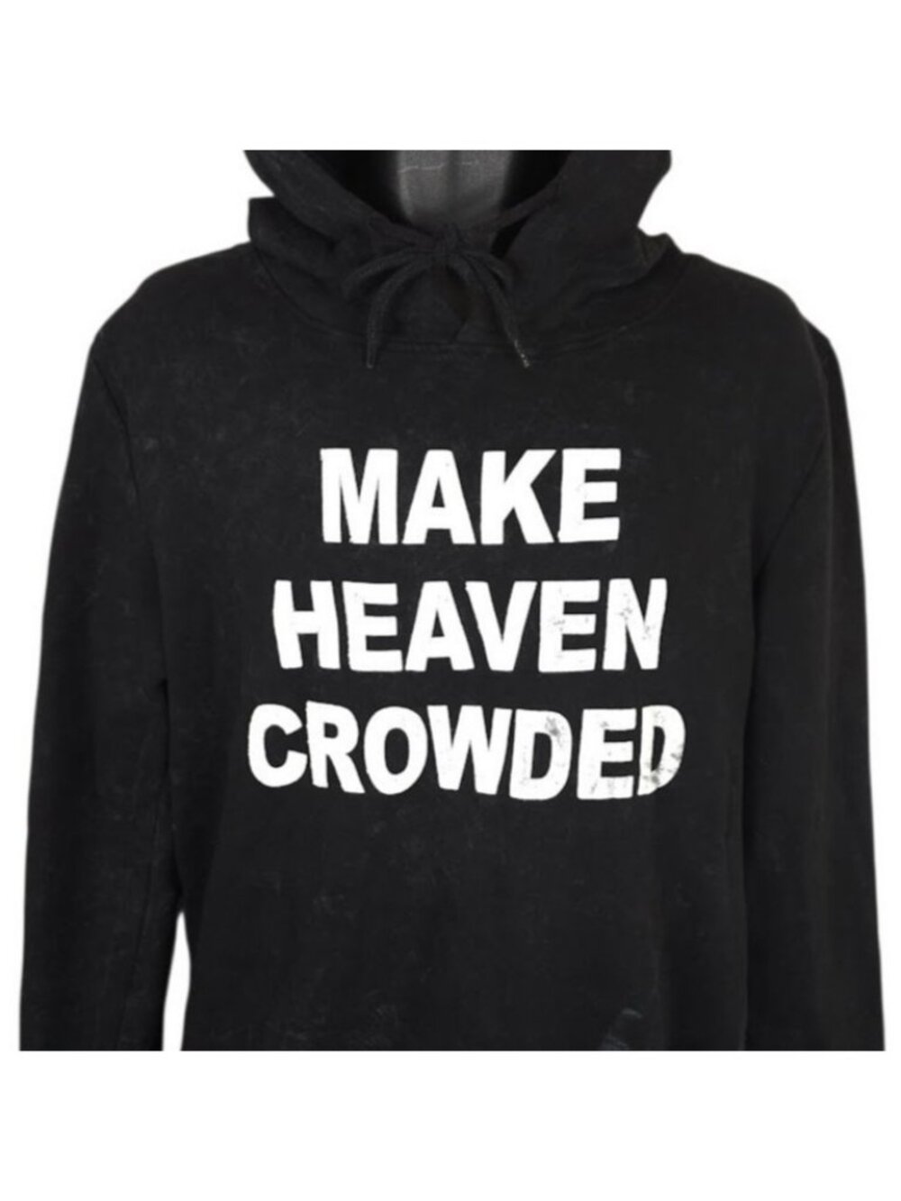 Christian Sweatshirt Hoodie Mens Size Medium Black Make Heaven Crowded